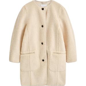 COS Бархатная куртка женская бежевая