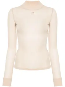 Сетчатый топ Reedition Courrèges, нейтральный