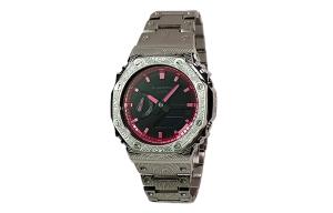 Часы Casio G-Shock Analog-Digital 2100 Series, арт. GA-2100-1A, серебро/черный/узор