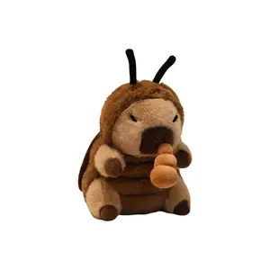 Плюшевая кукла капибара с тянущимся шнуром, 20 см LALABABY