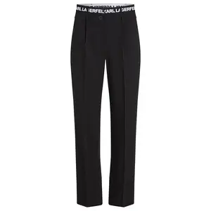 Брюки Karl Lagerfeld Logo Waistband, черный