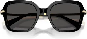 Женские солнцезащитные очки Swarovski SK6040F с низкой переносицей и квадратной формой, Black/Dark Grey