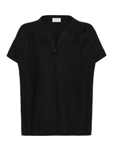Блузка milia с коротким рукавом-крылышком KAFFE, глубокий черный