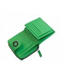 Большой кожаный кошелек с двойной молнией 'Flavia' PRIMEHIDE, зеленый