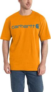 Мужская футболка Carhartt с коротким рукавом и большим фирменным логотипом, Rust Heather