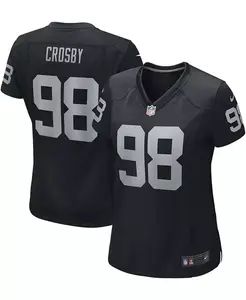 Женская игровая майка Maxx Crosby Black Las Vegas Raiders Nike