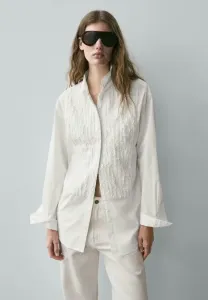 Блузка на пуговицах Massimo Dutti, White