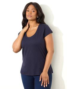 Футболка с круглым вырезом и текстурной вязкой Live Unlimited, Blue