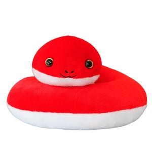 Мягкая игрушка змейка плюшевая кукла высота 33cm Tak Bebe, красный