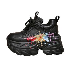 Forest Princess Низкие массивные кроссовки, увеличивающие рост, женские, черные