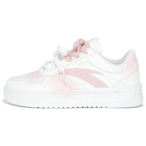 ANTA Женские бело-розовые низкие скейтерские кроссовки с противоскользящим покрытием и устойчивостью к истиранию, цвет White Pink