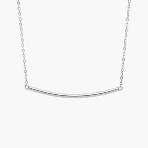 18-дюймовое ожерелье Smile Bar из стерлингового серебра (1,25 мм) Blue Nile