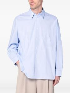 Рубашка с вышитым логотипом NEW AMSTERDAM, синий