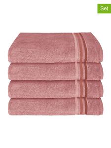 Schiesser Набор из 4 полотенец "Skyline" розового цвета