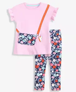 Детский комплект для девочек 2T-4T: футболка и леггинсы Epic Threads, мультиколор