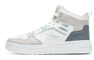 Скейтбординговые туфли мужские с высоким голенищем Sail Белый/слоновая кость Белый/дымчато-серый Xtep