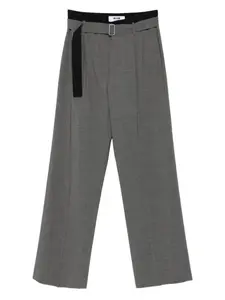 Плиссированные брюки с поясом MSGM, серый