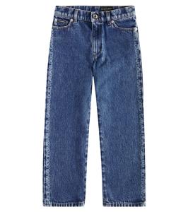 Прямые джинсы с логотипом Dolce&Gabbana Kids, Variante Abbinata