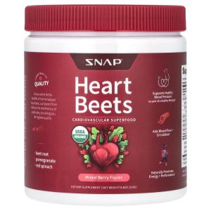 Heart Beets, ягодная смесь, 8,8 унции (250 г) Snap Supplements