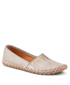 Туфли Kathaleta Leather Slip-On Comfort Flats с V-образной эластичной выемкой, поддержкой свода стопы и съемной стелькой Spring Step, синий