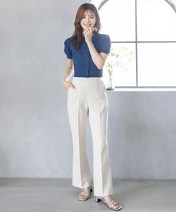 Эластичные полурасклешенные брюки