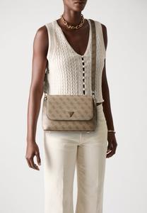Сумка кросс-боди Guess MERIDIAN FLAP CROSSBODY, Latte Logo/Beige
