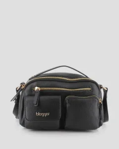 Женская сумка на плечо, которую можно носить через плечо, с карманами на передней стороне Blogger, черный