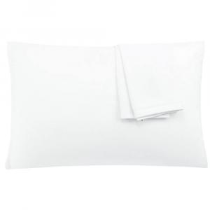 PiccoCasa 1800 Набор из 2 дышащих наволочек из микрофибры на молнии для путешествий (14 x 20 дюймов), белый