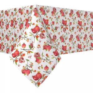 Прямоугольная скатерть, 100 % хлопок, 52x84 дюйма, Гранатовый рай.