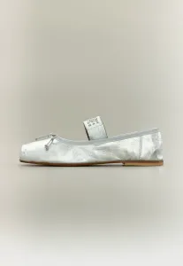 Балетки с ремешком на щиколотке Mm6 Maison Margiela, Silver-Coloured As Art