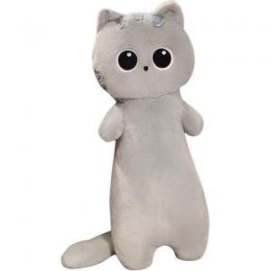 Милые плюшевые куклы котят с большими глазами, высота 40см/60см/80см/100см XIWANTONG, серый