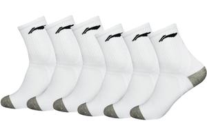Мужские носки до середины икры LINING, 1 Set 6 Pack (белый)