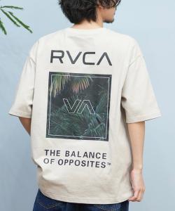 Футболка с коротким рукавом оверсайз, принт на спине RVCA, цвет хаки