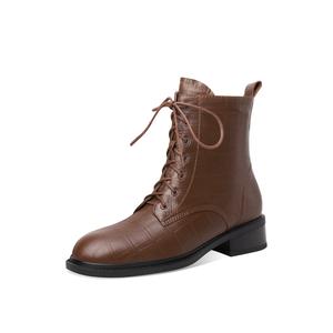 BOERDIQI Короткие женские ботинки мартина коричневые, цвет Brown