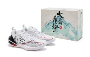 PEAK Баскетбольные кроссовки Sonic Boom S, низкие, мужские, белые, черные, красные