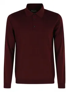 Рубашка-поло с длинными рукавами Roberto Collina, красный