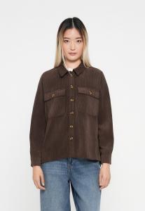 Блуза Pieces PCEFFI SHIRT, Hot Fudge/Dark Brown