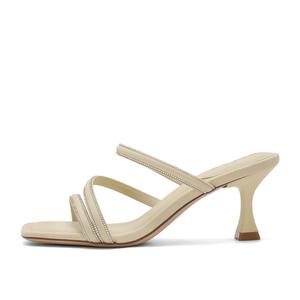 Женские шлепанцы BELLE с резиновой подошвой, бесшумные, нескользящие, устойчивые к истиранию, экрю