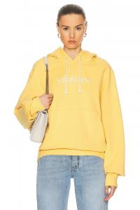 Толстовка с логотипом Saint Laurent, цвет Jaune & Naturel