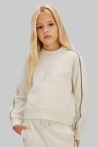 Детский хлопковый спортивный костюм Calvin Klein Jeans, бежевый