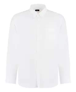Рубашка с длинными рукавами из смесового хлопка. Paul & Shark, белый