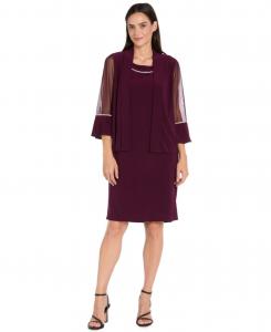 Женский комплект из двух частей: жакет и платье с отделкой стразами R & M Richards, Black