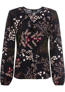 Блузка с принтом из экологически чистой вискозы Bodyflirt, черный