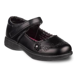 Туфли Мэри Джейн для девочек Petalia с цветочным принтом, черный
