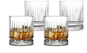 Стакан для виски Pasabahce Elysia, 35,5 мл - 11 3/4 унции - набор из 4 шт. - винтажный стиль - идеально подходит для лонг-дринков и безалкогольных напитков, прозрачный