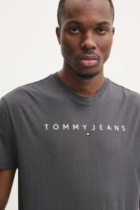 Хлопковая футболка Tommy Jeans, серый