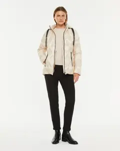 Женский пуховик с съемным капюшоном Paz Torras, бежевый