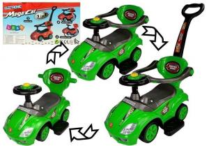 Mega Car 3in1 Green Ride-On с толкателем LEAN Sport