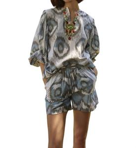 Боксеры-шорты в синем геометрическом узоре Punicana