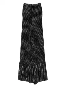 Брюки в горох со складками Simona Corsellini, черный